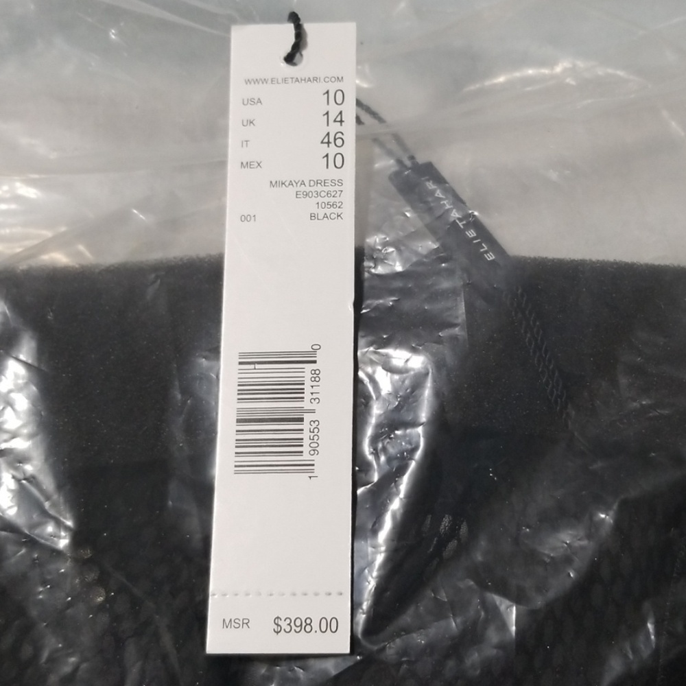 Elie Tahari Mikaya Velvet Dress Black - Picture 7 of 8